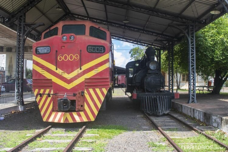 Locomotivas históricas no Museu do Trem