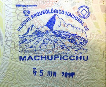 Carimbo de Machu Picchu