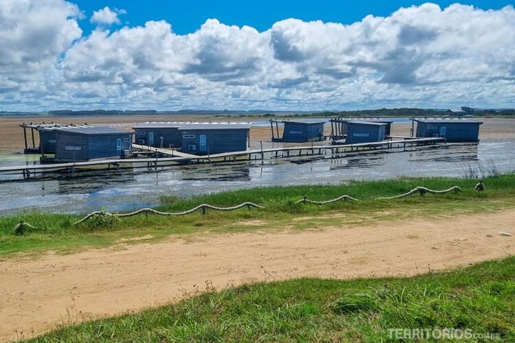 Hospedagem em casas flutuantes na Laguna Garzón, Uruguai